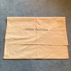 Louis Vuitton Tan Brown Felt Logo XL Front Flap Bag